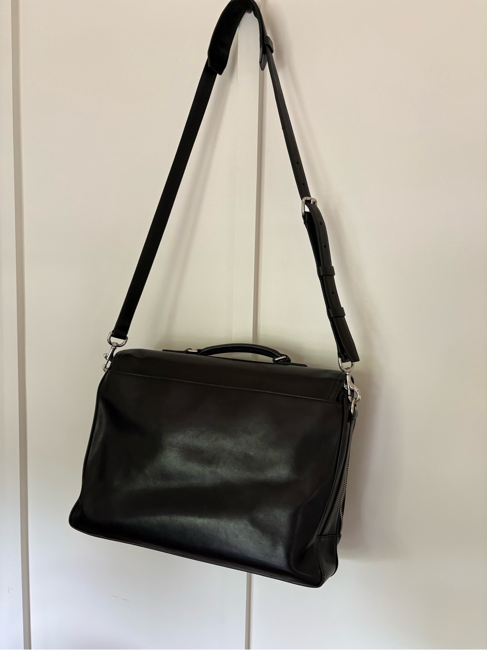 Coach F72070 Perry Flap Black  Briefcase/Laptop Bag With Slide Lock Closure - Picture 5 of 8